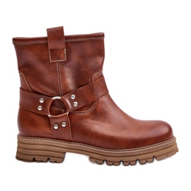 Stivali Bassi in Pelle da Donna Lewski 3610 Marrone