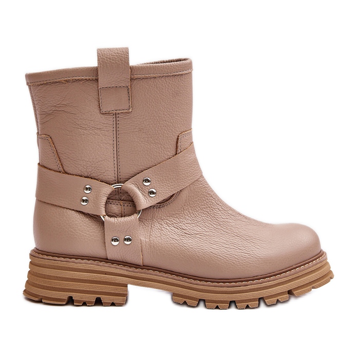 Stivali Bassi da Donna in Pelle Lewski 3610 Beige