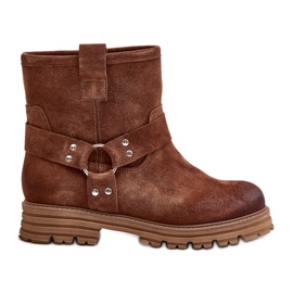Stivaletti Bassi da Donna in Pelle Scamosciata Lewski 3610 Marrone