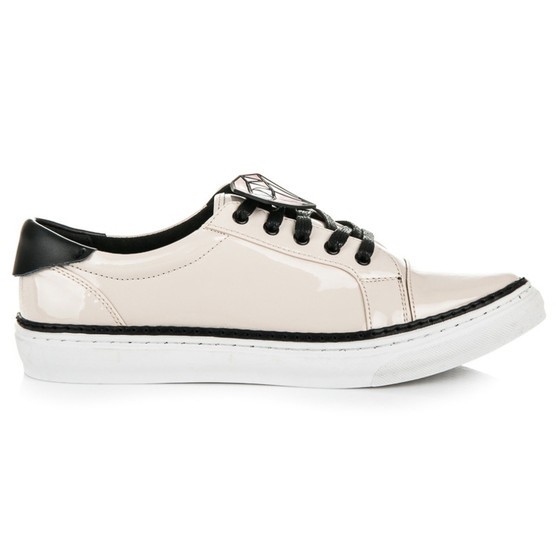 Betler Sneakers laccate a diamante marrone