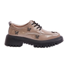 Scarpe da Donna in Vernice con Decori, in Pelle Naturale Artiker 55C1010 Beige Scuro