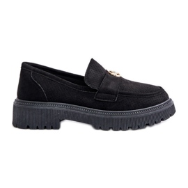 Mocassini Brogues da Donna Con Dettaglio Oro, Arilva Nera nero