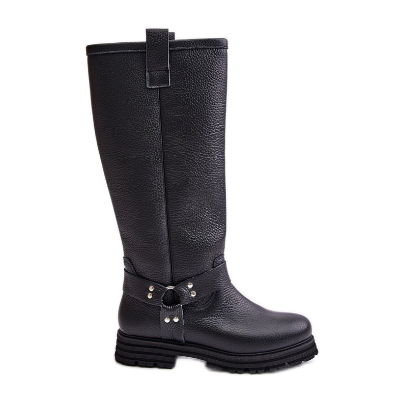 Stivali sopra il ginocchio da donna in pelle Lewski 3615 Neri nero