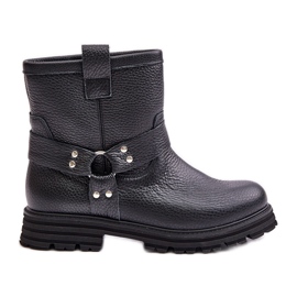 Stivali Bassi in Pelle da Donna Lewski 3610 Neri nero