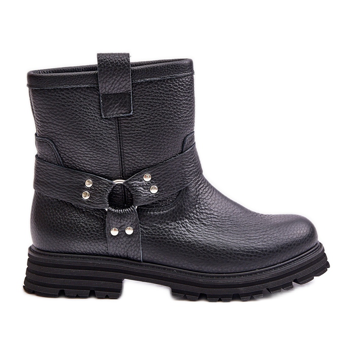 Stivali Bassi in Pelle da Donna Lewski 3610 Neri nero