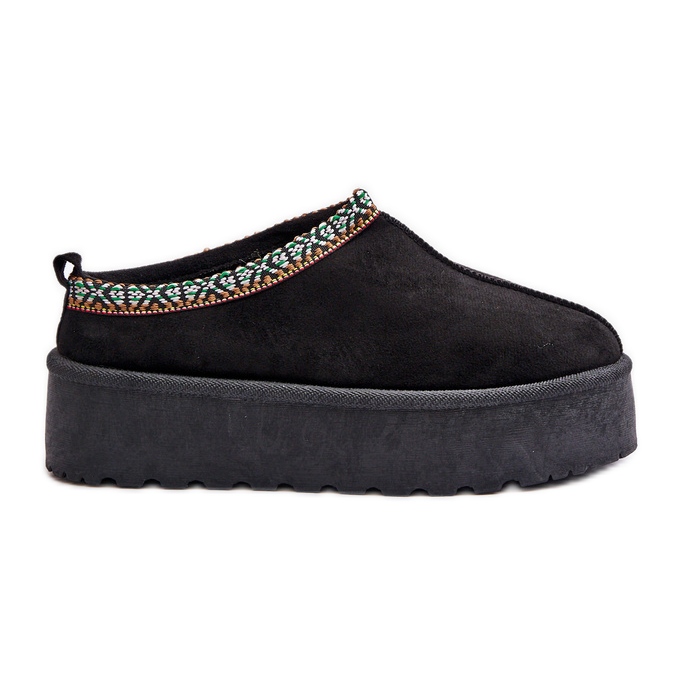 Pantofole Da Donna Con Plateau Con Ricamo, Neroma Neroma