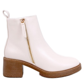 Stivaletti Guire Beige in pieno fiore con tacco alto