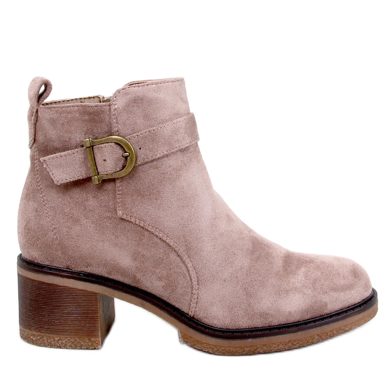Stivaletti Duncans Khaki con tacco basso beige