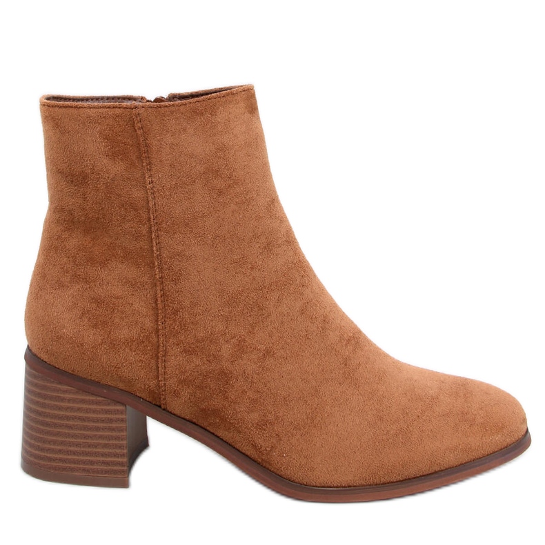 Stivaletti classici con tacco alto Annie Camel marrone