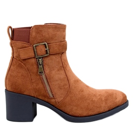 Stivaletti classici Irving Camel con tacco alto marrone