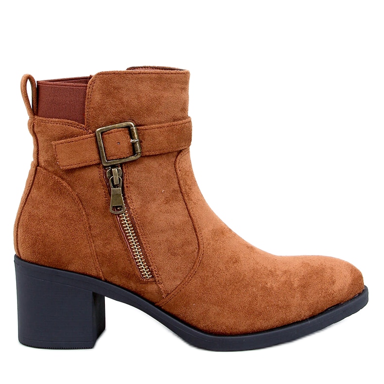 Stivaletti classici Irving Camel con tacco alto marrone