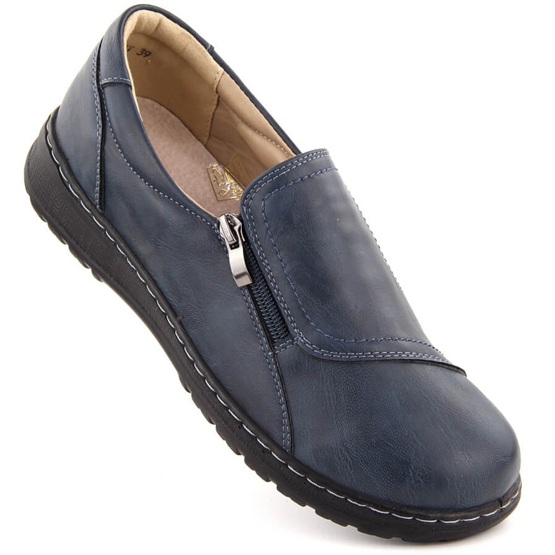 Comode scarpe alte da donna, blu navy Potocki 90308