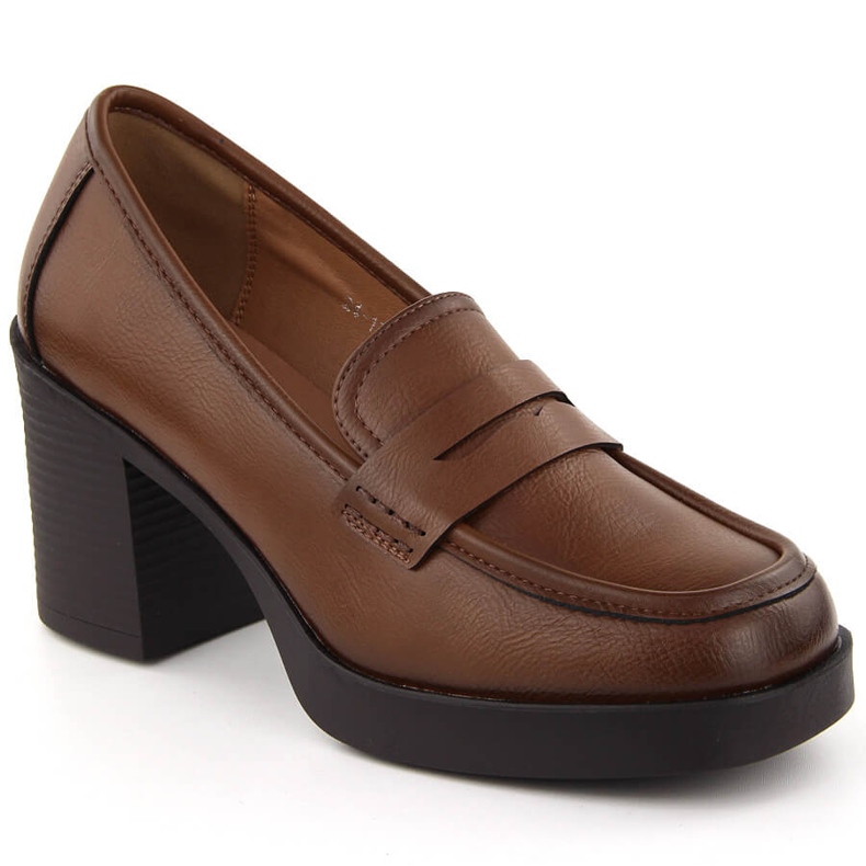 Scarpe da donna con tacco alto, marrone Potocki 12451