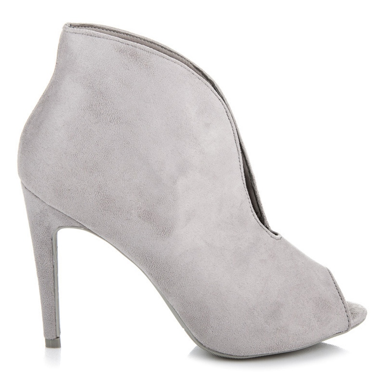 Vices Eleganti stivali open toe grigio
