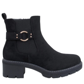 Stivaletti Chelsea Airon neri con tacco basso nero