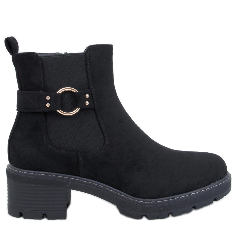 Stivaletti Chelsea Airon neri con tacco basso nero