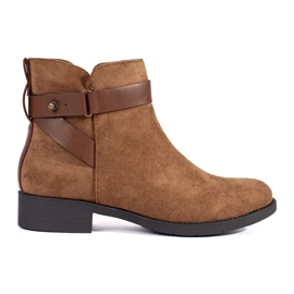 Stivaletti da donna in camoscio marrone