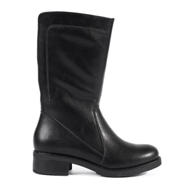Stivaletti corti da donna in pelle nera di Sergio Leone nero