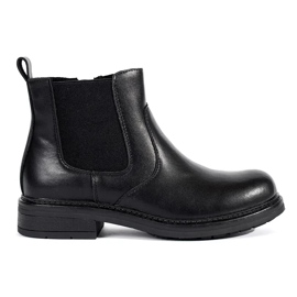 Stivaletti Chelsea neri da donna realizzati in pelle naturale di Sergio Leone nero