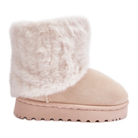 Doposci per bambini con pelliccia, Crisie beige chiaro