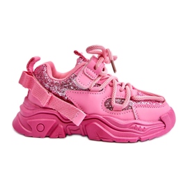 Sneakers da Bambino Decorate con Paillettes, Rosa Liatoma
