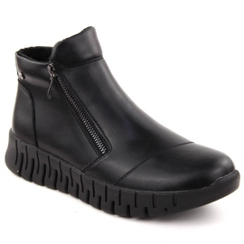 Stivaletti da donna in pelle nera con plateau by Filippo DBT6345 nero
