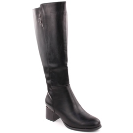Stivali isolanti con tacco alto da donna, neri Jezzi MR2481-3 nero