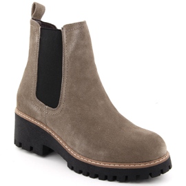 Stivaletti da donna in pelle tortora Filippo DBT4805 beige