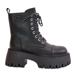 Stivali da lavoro isolati da donna realizzati in pelle naturale Goe OO2N4123 nero
