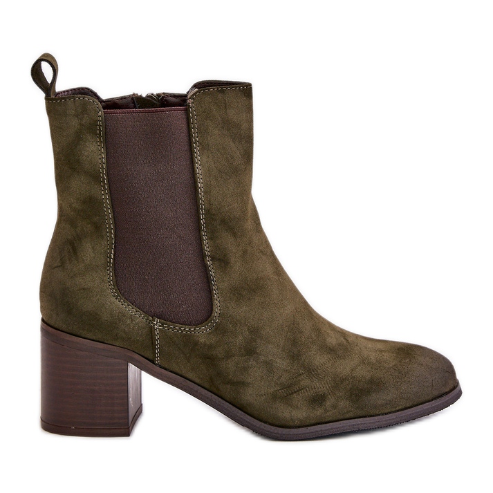 Stivaletti da donna isolanti, verde scuro, Radeya