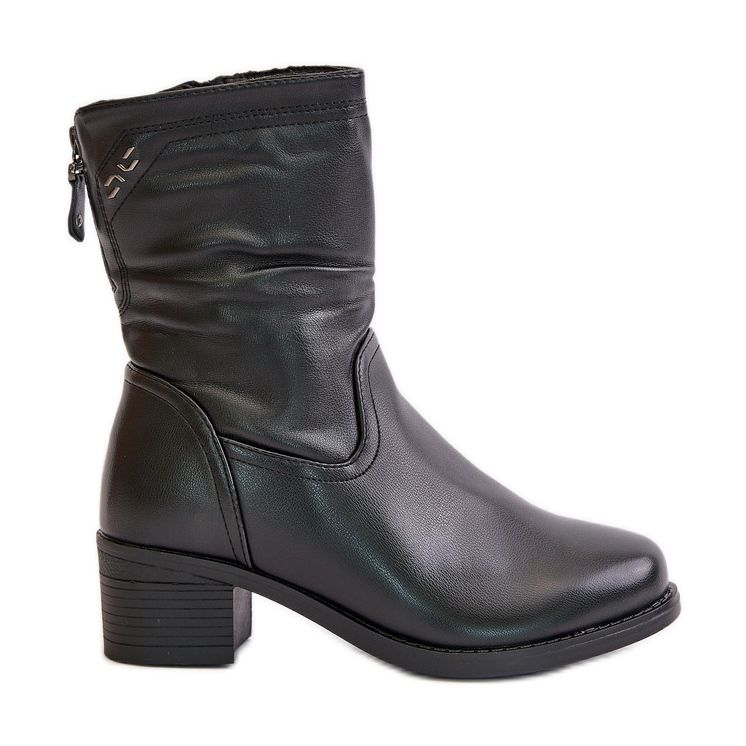 Stivali Tacco Alto Foderati Con Pelliccia Vinceza 85155 Nero