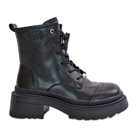 Stivali isolanti da lavoro da donna realizzati in pelle naturale Goe OO2N4115-W2 Nero