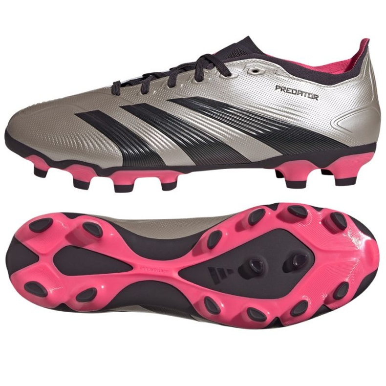 Scarpe da calcio Adidas Predator League Mg IF6383 d'argento