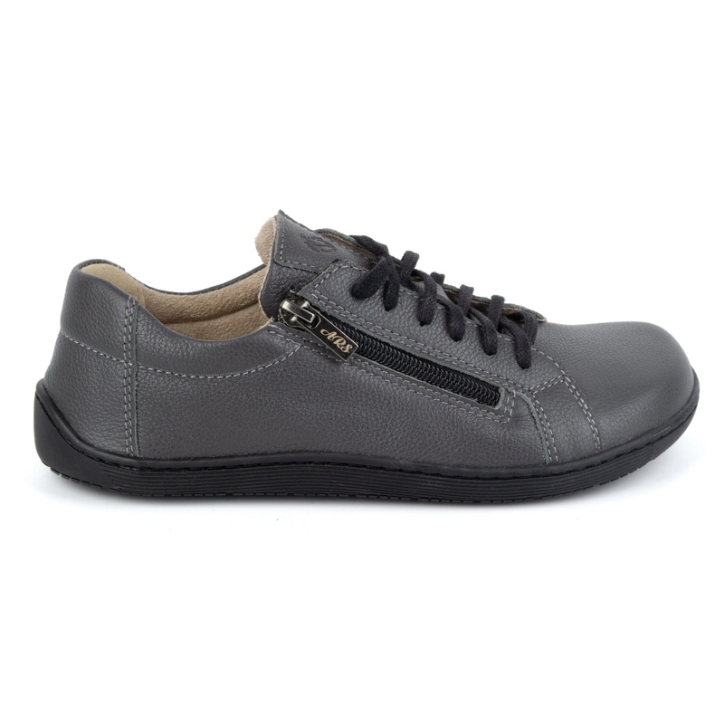 Olivier Scarpe da donna minimaliste in pelle a piedi nudi modello 1243, grigie grigio