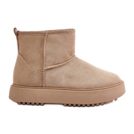 Doposci da Donna con Plateau Realizzati in Eco Camoscio Beige Atteria