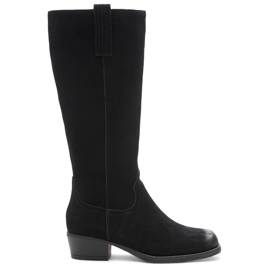 Stivali texani da donna in pelle nera by Sergio Leone KZ268 nero