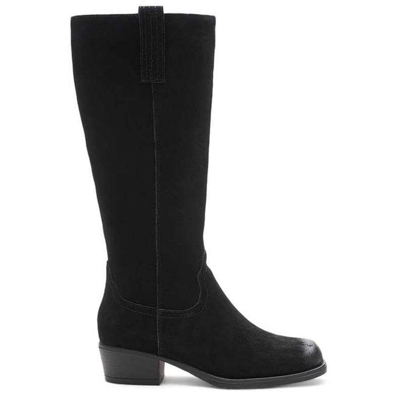 Stivali texani da donna in pelle nera by Sergio Leone KZ268 nero