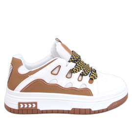Scarpe da ginnastica Allman Camel da donna bianca