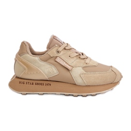 Sneakers in pelle da donna Big Star OO274564 Sistema Hi-Poly Beige