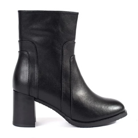 Stivaletti da donna in pelle nera di Sergio Leone nero