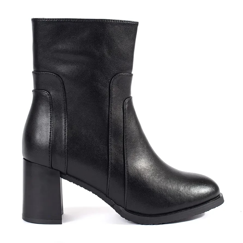 Stivaletti da donna in pelle nera di Sergio Leone nero