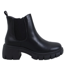 Stivaletti Chelsea Ledeck Black Pu con tacco largo nero