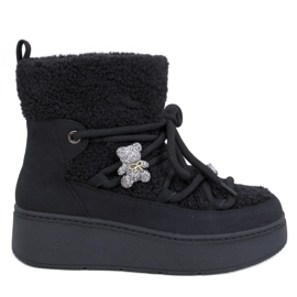 Remati Doposci neri con shearling nero