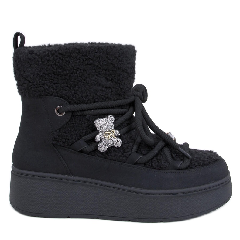 Remati Doposci neri con shearling nero