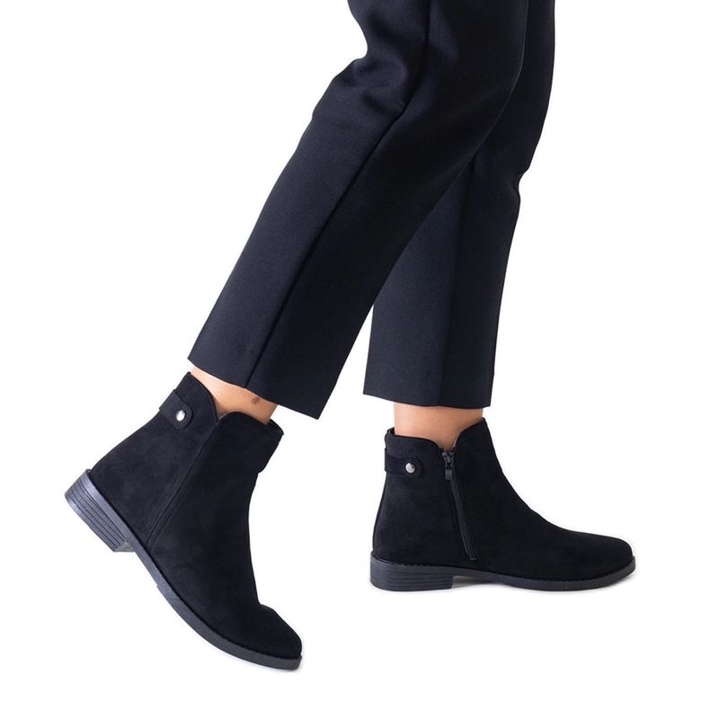 Stivaletti classici neri realizzati in eco-suede Pereia nero