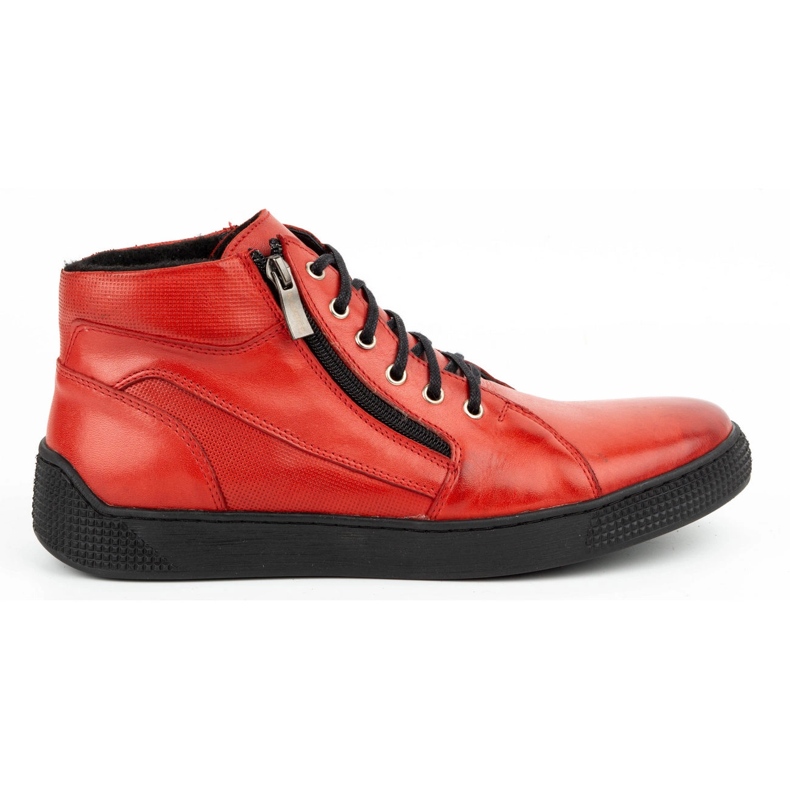 Kampol Scarpe da uomo isolate in pelle 120KAM rosse rosso