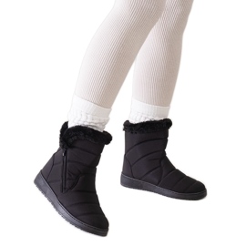 Doposci neri decorati con pelliccia Khit nero