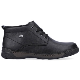 Stivaletti impermeabili in pelle, scarpe da uomo isolanti, nero Rieker B0347-00
