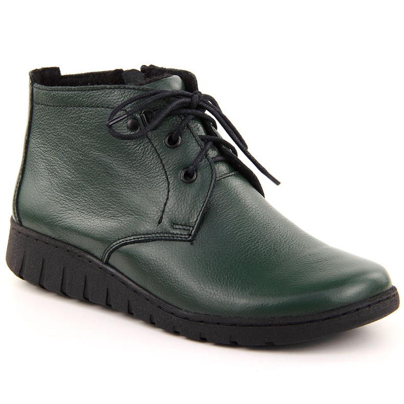 Stivaletti isolanti in pelle da donna, verde Helios 501
