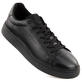 Sneakers casual da uomo in pelle nera Bugatti OO153122 nero